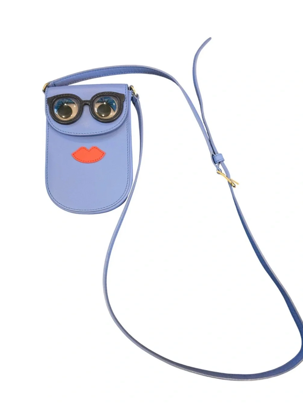 Tory Burch face motif googly eyes phone crossbody bag purse